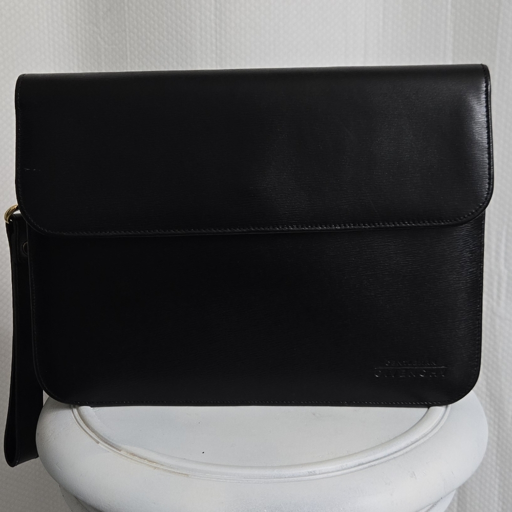 EUC Vintage Givenchy Gentleman Leather Unisex Clutch w/COA - Picture 2 of 11